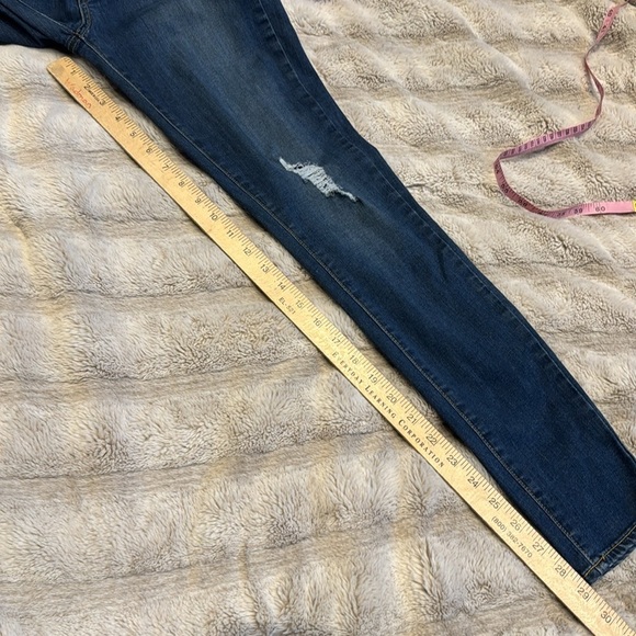 Paige Verdugo Ultra Skinny Jeans Sz 27 New Blue Distressed Denim ankle length - Picture 5 of 12